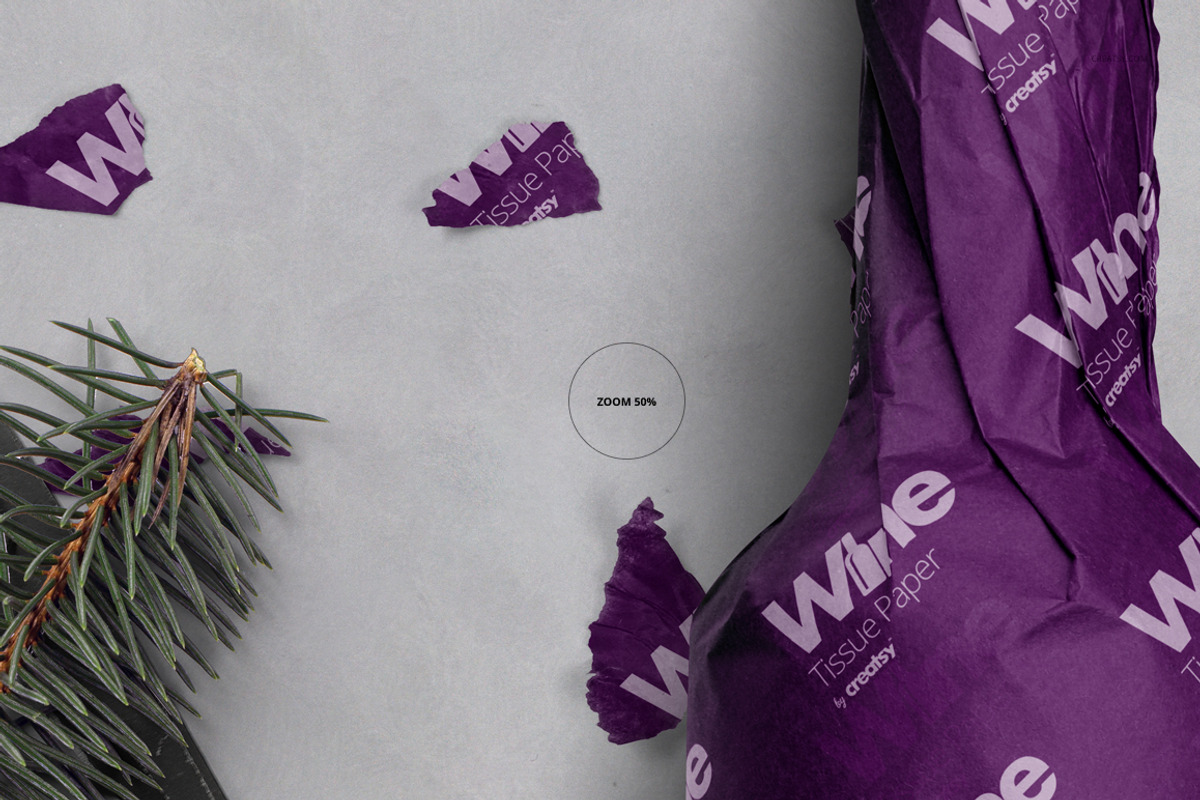 Wrapping Paper Wine Bottle Mockup, a Pens & Pencil Mockup by creatsy5 (Photo 21 of 27)