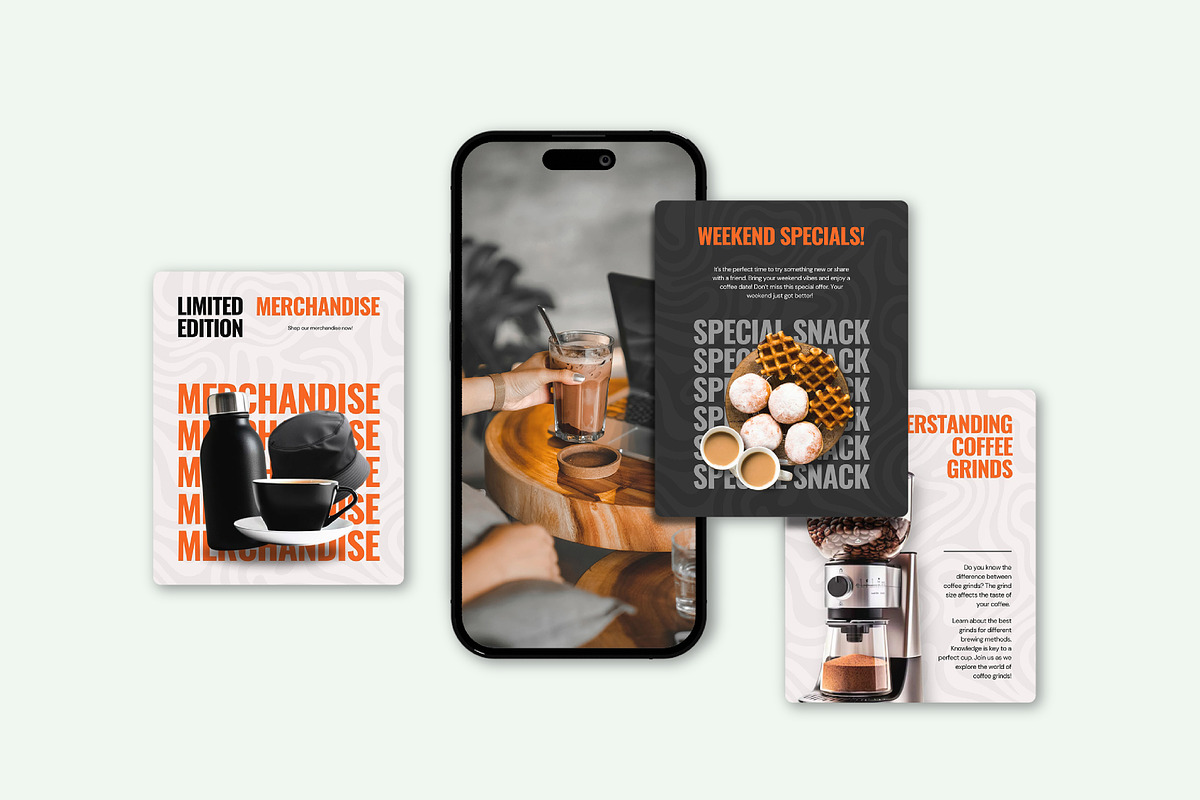 Canva Coffee Shop & Cafe Templates, a Design Template by SecondBrain Store (Photo 5 of 10)