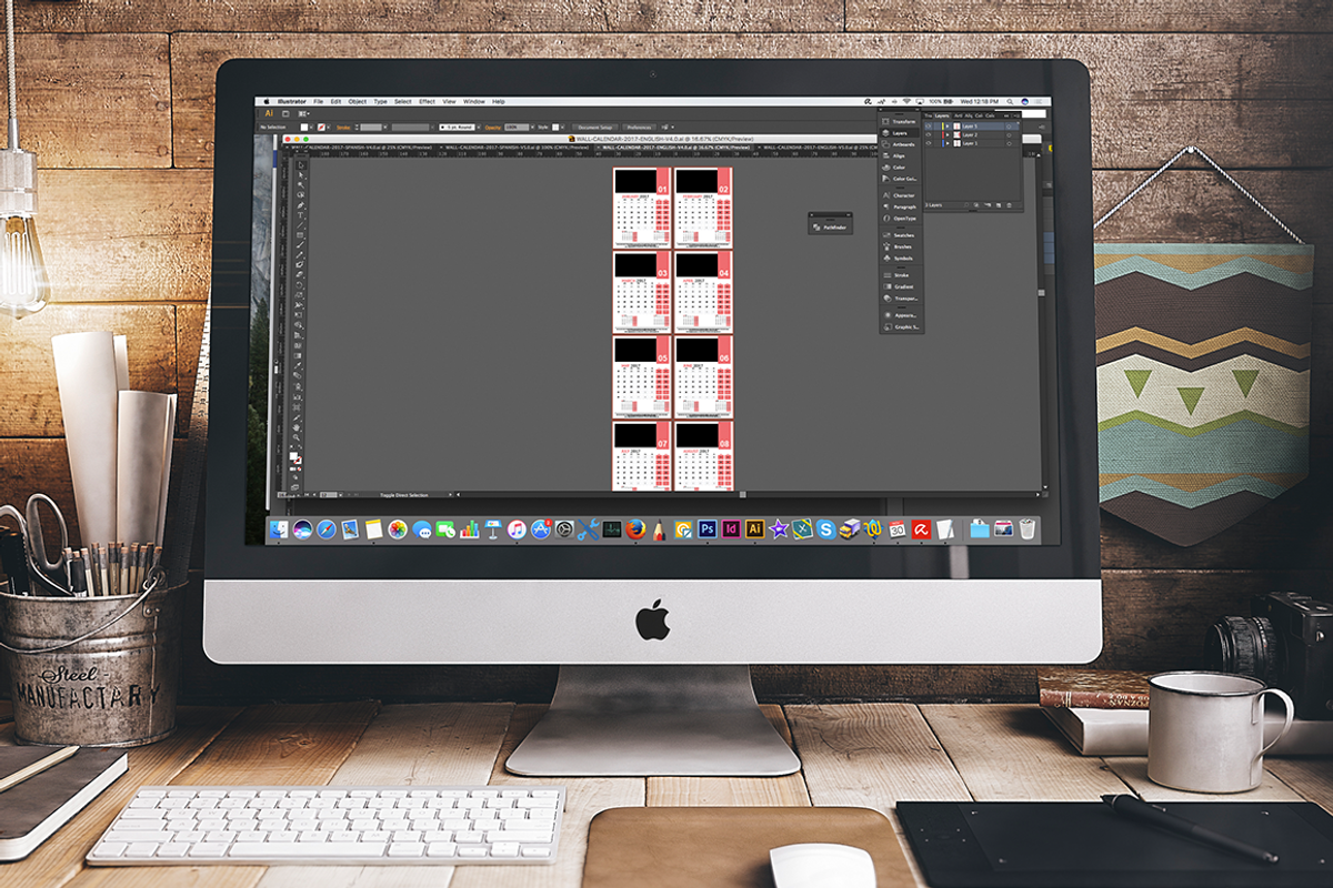 French Wall Calendar 2017 Version 4, a Templates & Theme by Florin Chitic (Photo 3 of 3)