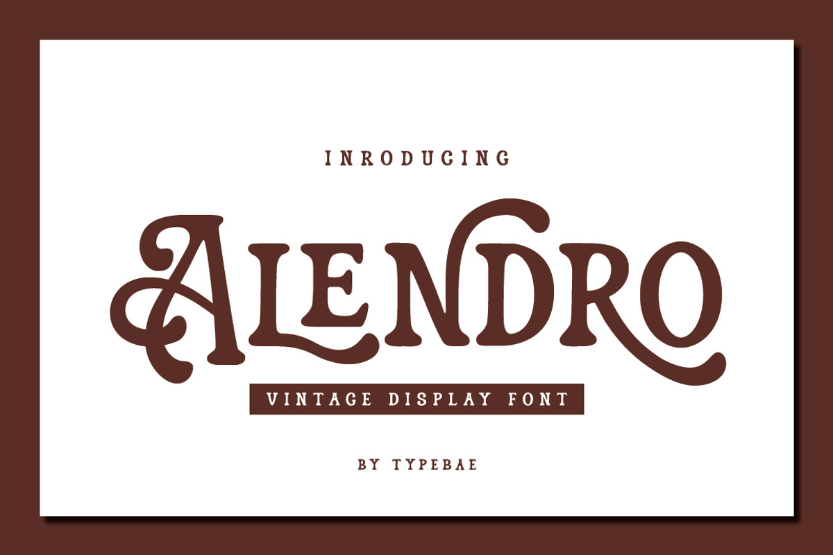 Alendro - Vintage Display Font, a Serif Font by Typebae (Photo 1 of 8)