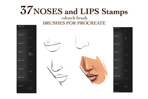 Noses And Lips Stamps Brushes For Pr