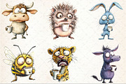 Funny Frazzled Quirky Animals Clipar, a Seasonal Illustration by Rose Art (Thumbnail 2 of 4)