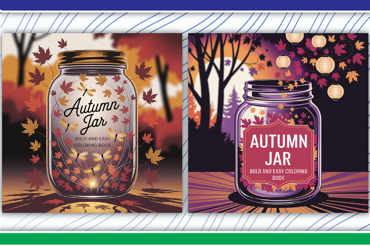 Autumn Jar Coloring Pages, an Illustration by LightExpress (Photo 4 of 5)