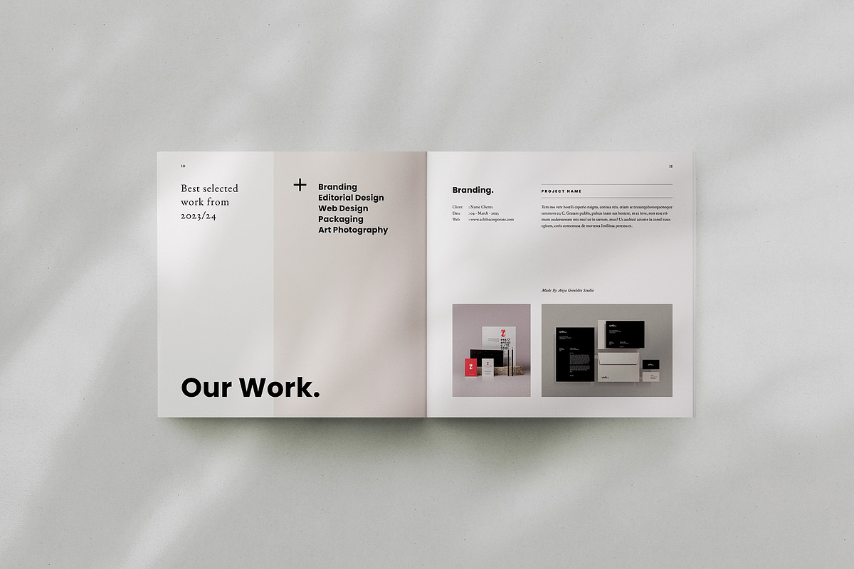 Square Design Portfolio and Resume, a Brochure Template by Occy Design (Photo 4 of 7)