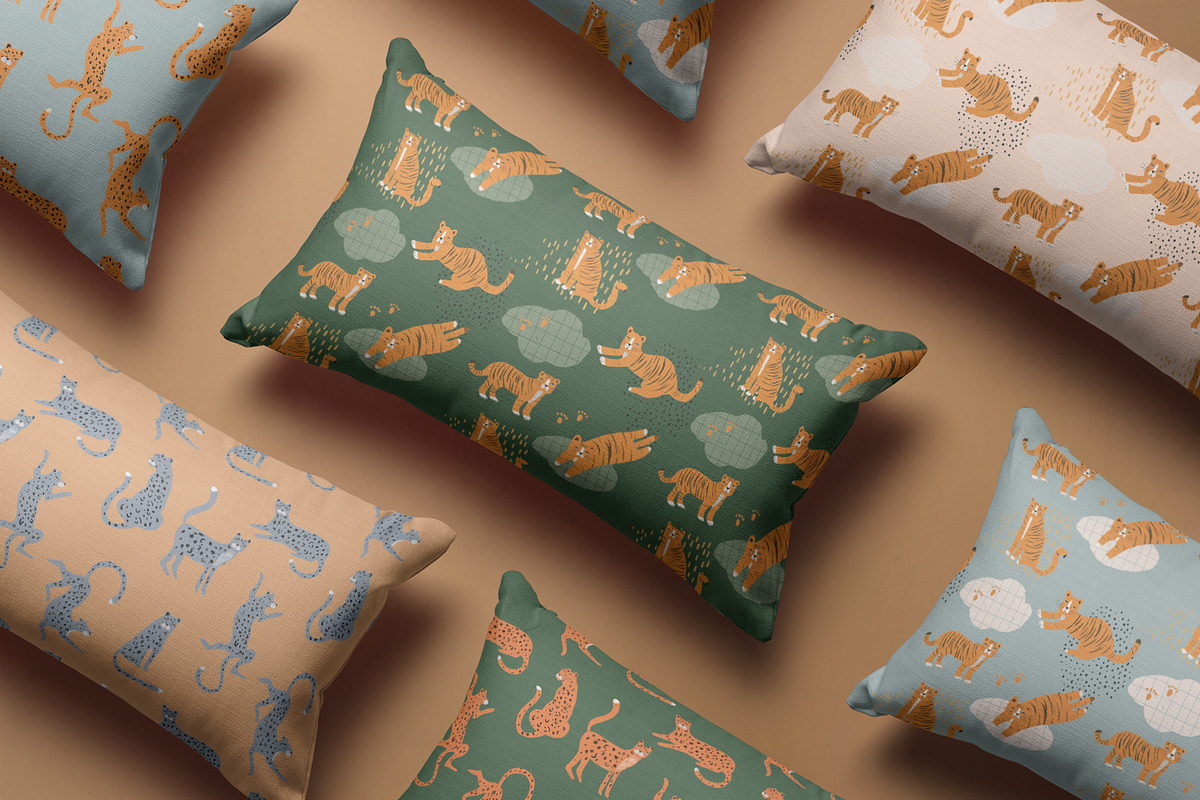 Wild Animals Patterns, a Pattern Graphic by watercolor kamill (Photo 7 of 11)