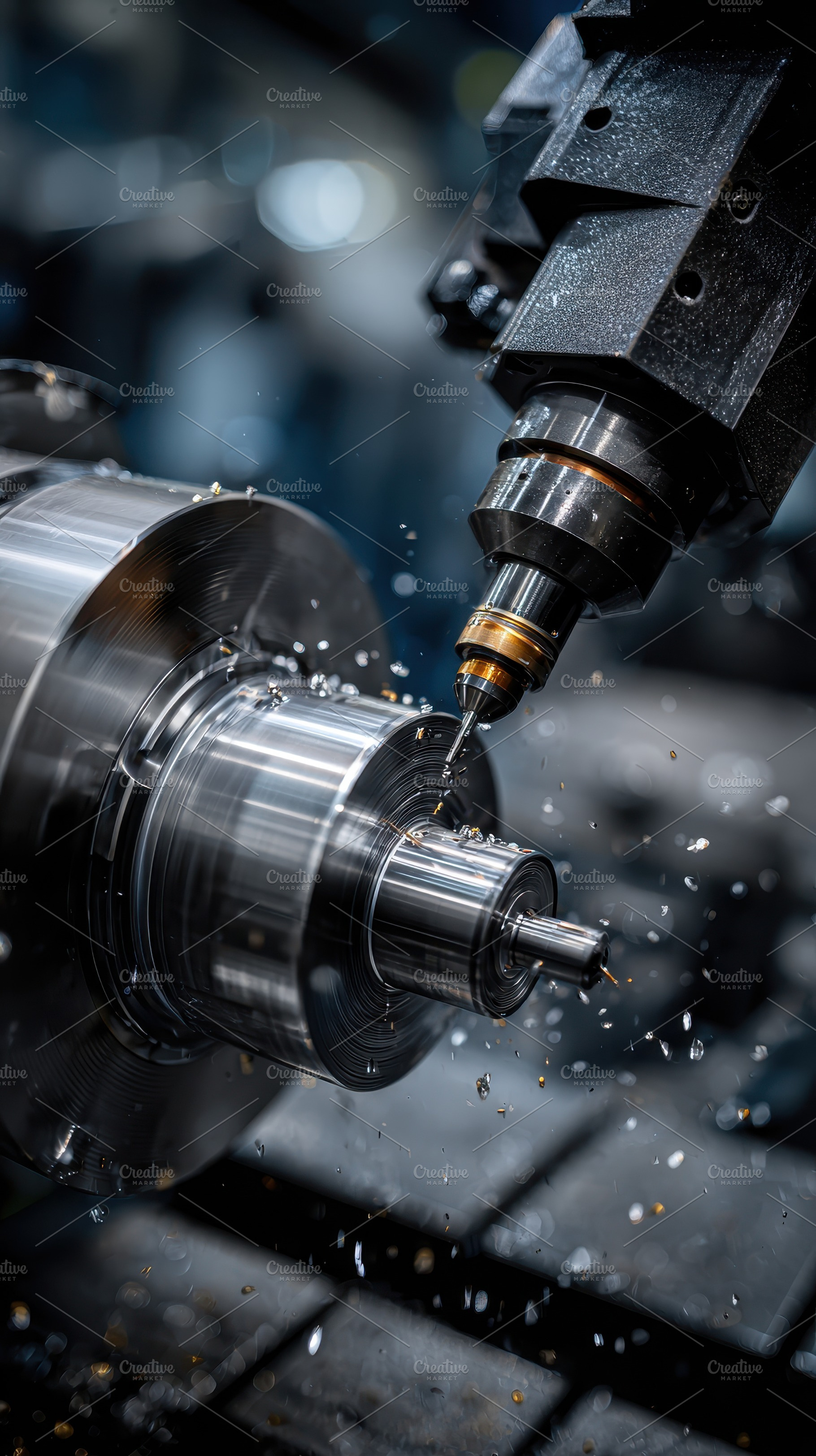 Industrial CNC machine precision met, a Photo by Pixeness Studio