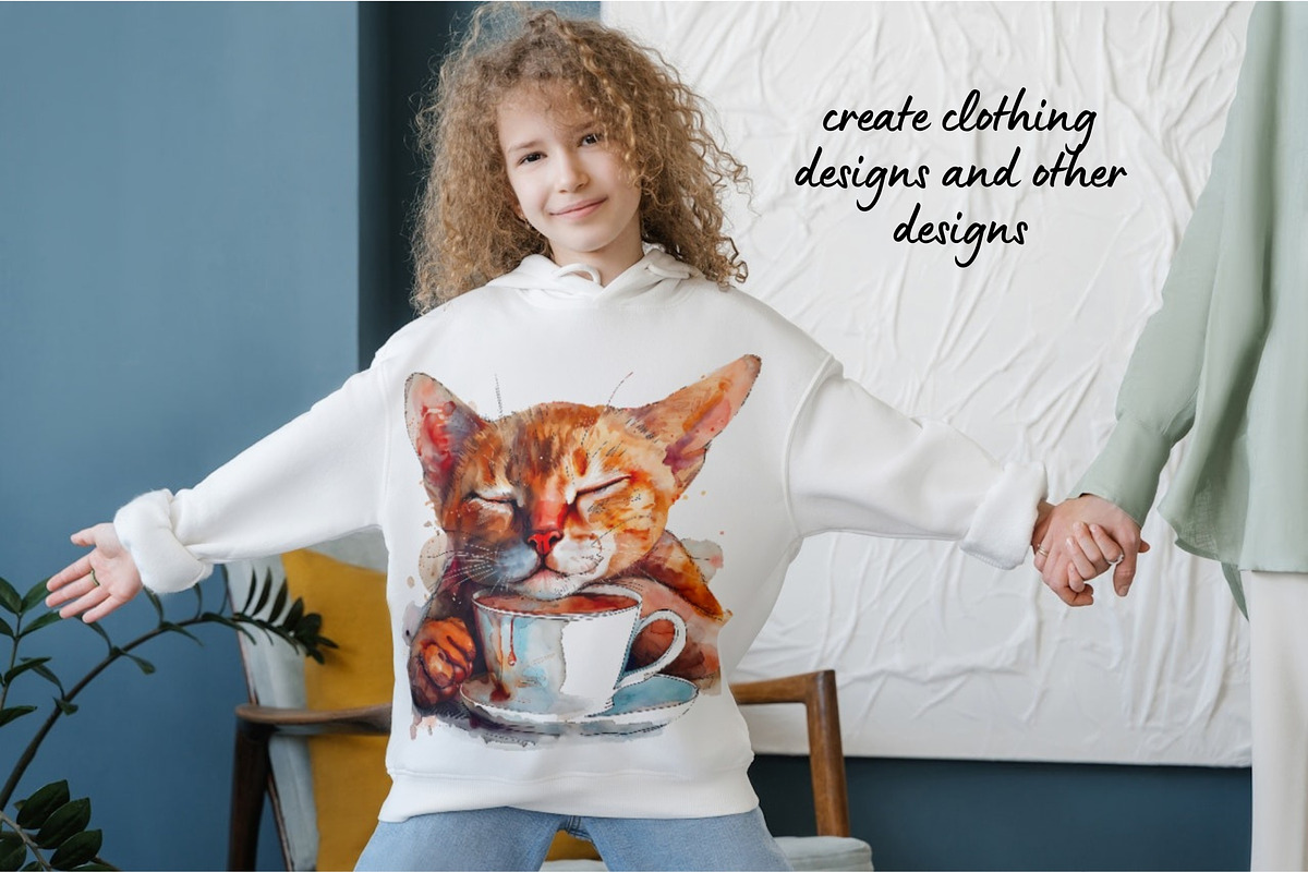 Funny Cats Collection – 3 PNG Images, an Animal Illustration by InkyQueenArt (Photo 2 of 5)