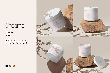 Cream Packing Jar Mockups