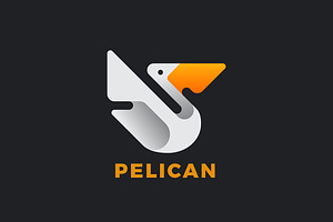 Pelican Logo Bird Geometric, a Branding & Logo Template by Cyritron