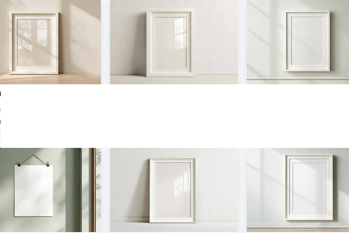 White Poster Picture Frame Bundle, a Templates & Theme by VetalStock (Photo 2 of 3)