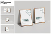 Wooden Frame Poster Mockup, an Advertising Mockup by Gatamotion (Thumbnail 1 of 5)