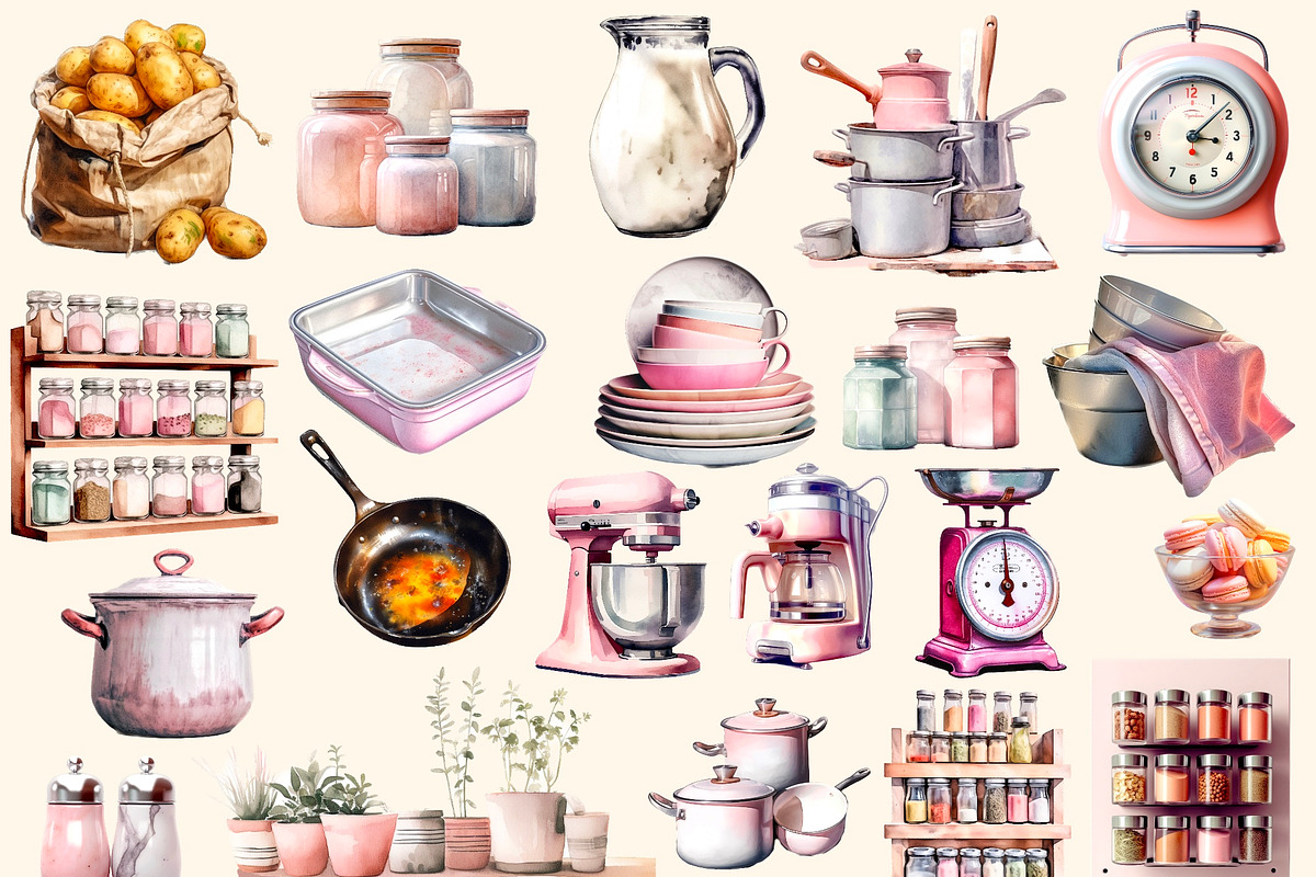 My Favorite kitchen, Vintage clipart, a Food Illustration by Hello My Print (Photo 4 of 10)