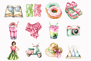 Watercolor Summer Mood Clipart, an Illustration by Design Market (Thumbnail 3 of 4)