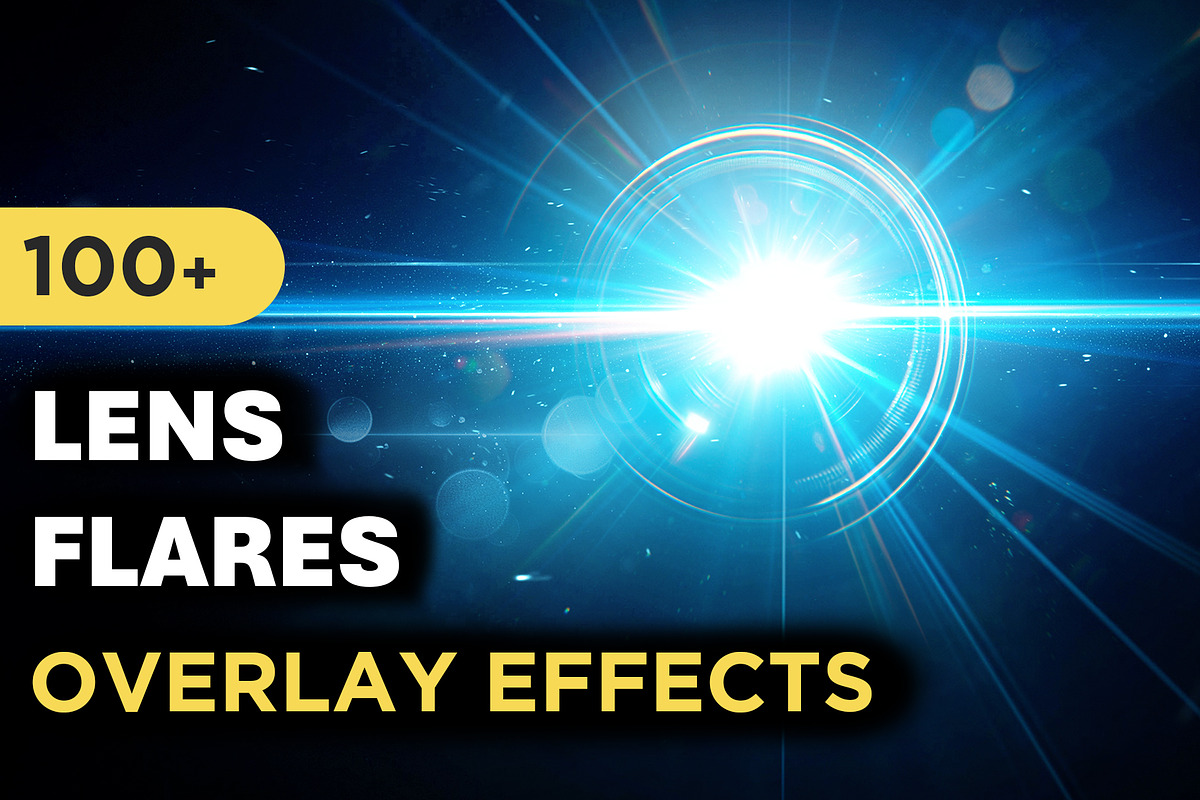 100+ Lens Flare Overlay Effects, an Object Graphic by Mikel Blazgad (Photo 1 of 10)