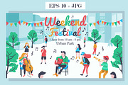 Music band at festival set, a Person Illustration by Wanwiss (Thumbnail 5 of 6)