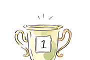 Hand-Drawn Trophy Illustration, an Object Illustration by Maj Graphics (Thumbnail 2 of 3)