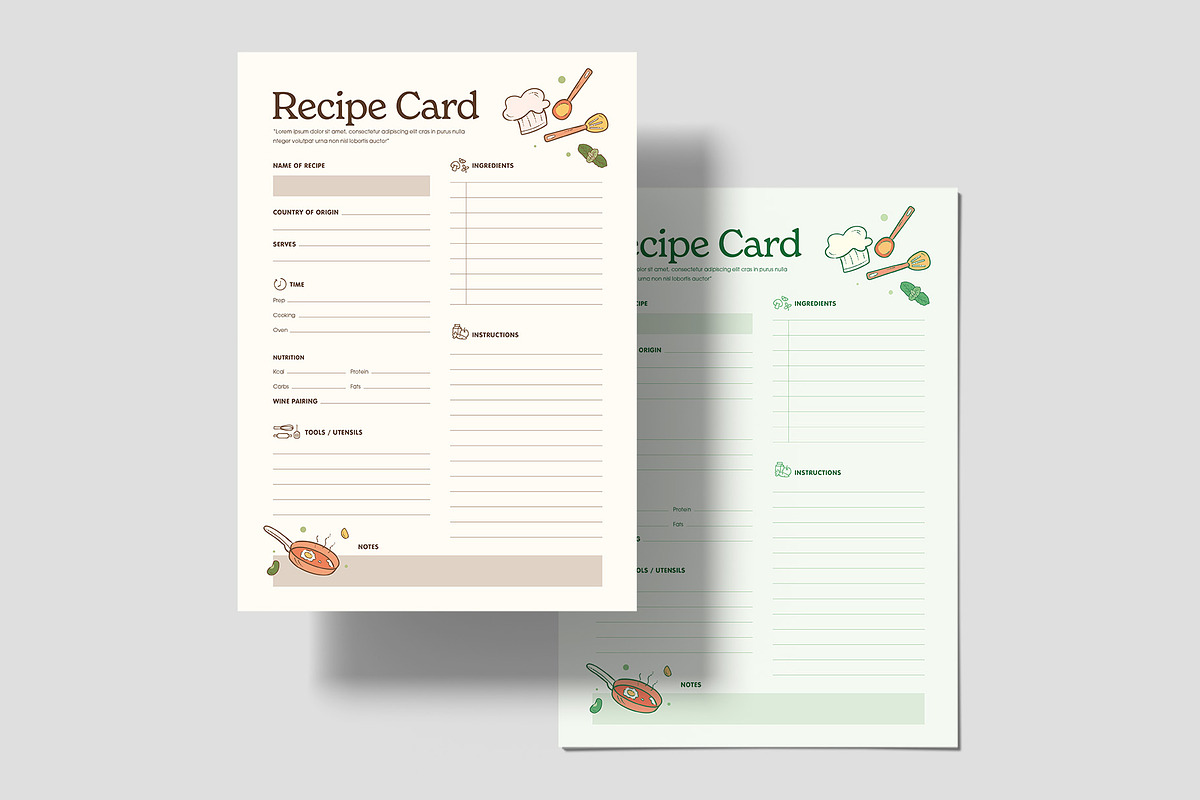 Recipe Card Template, a Card Template by BrandPacks (Photo 5 of 5)