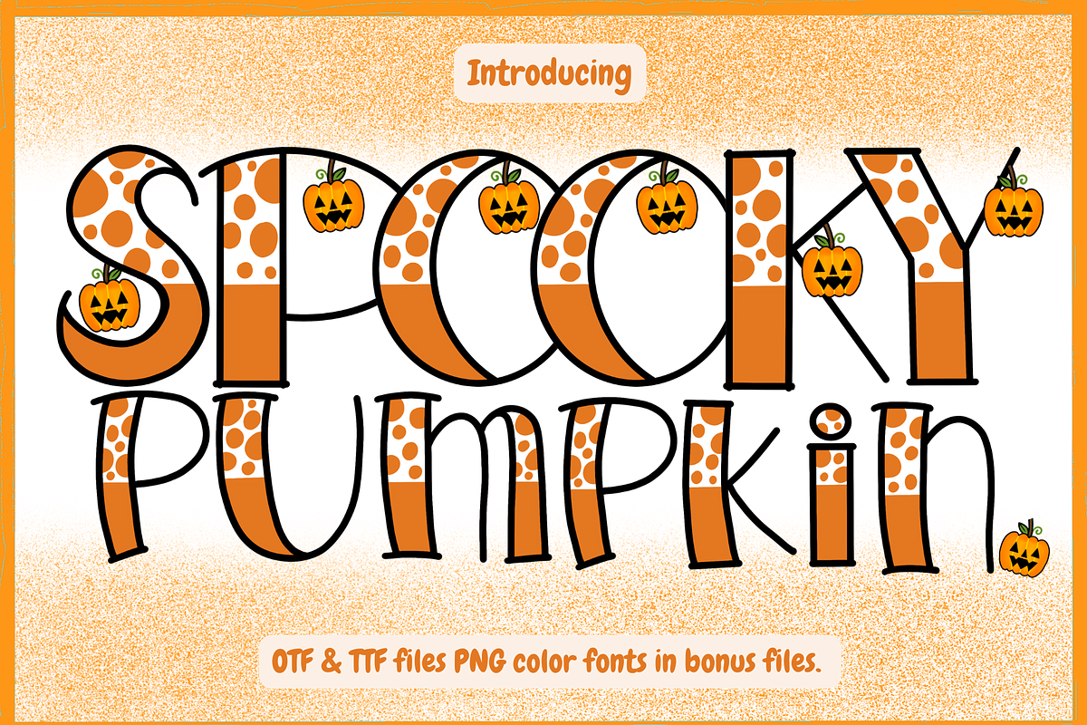 Spooky Pumpkin-PNG fonts, a Handwritten Font by It me digital art (Photo 1 of 7)