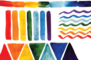 Watercolor rainbow colors, vector, an Illustration by risovanya (Thumbnail 2 of 2)