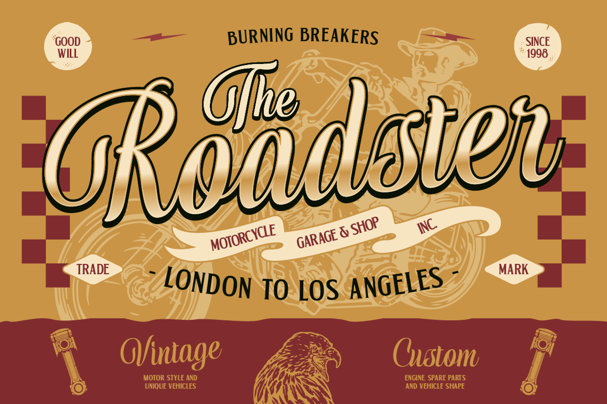 Burning Breakers -  Trio Fonts, a Script Font by Burntilldead (Photo 3 of 12)