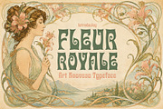 Fleur Royale - Art Nouveau Typeface, a Serif Font by HipFonts (Thumbnail 1 of 10)