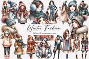Watercolor Winter Fashion Clipart, an Illustration by Designworld (Thumbnail 1 of 5)