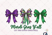 Preppy Mardi Gras Y'all Png, an Illustration by Creative Art (Thumbnail 1 of 6)