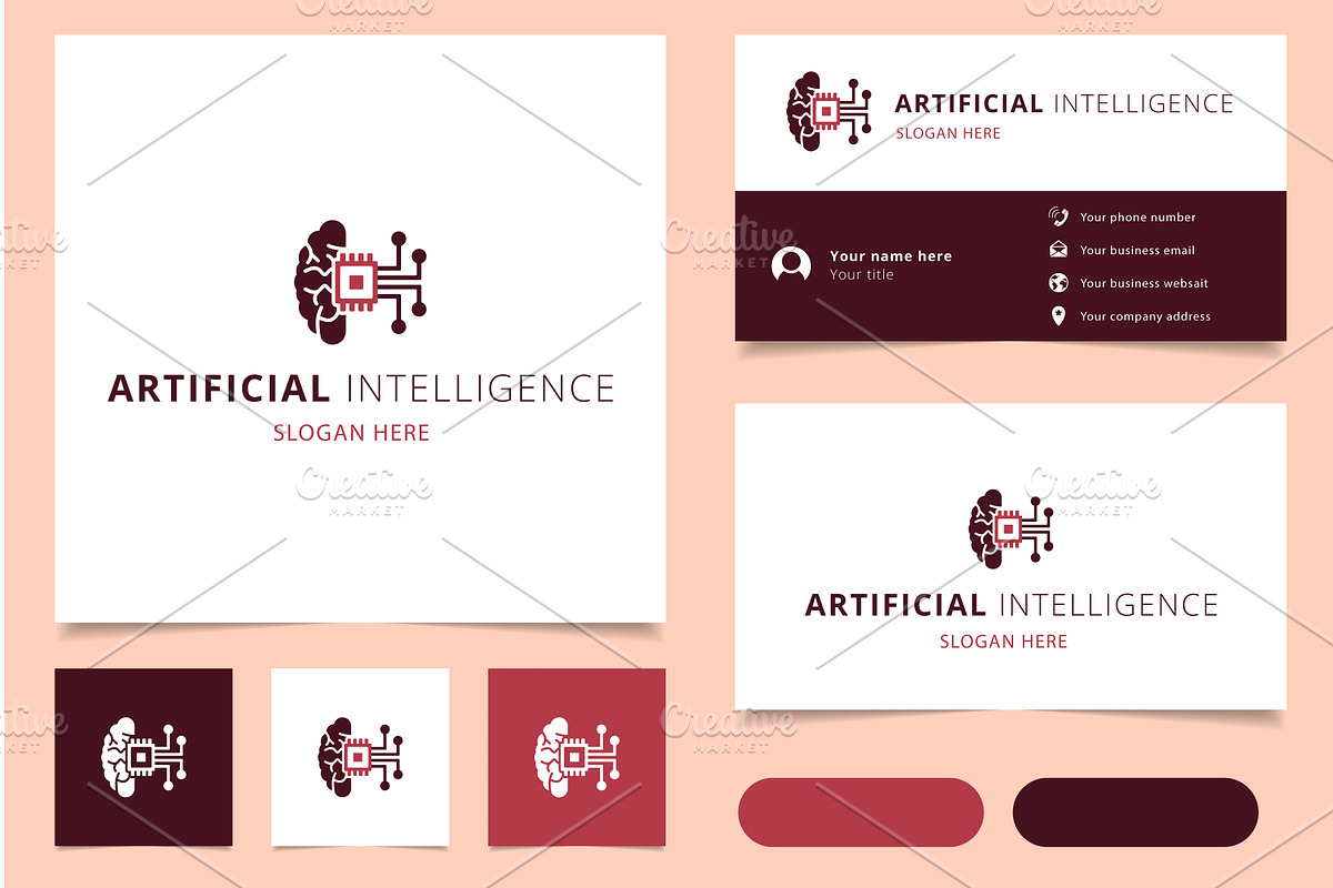 Artificial intelligence logo design, an Object Illustration by Aimagenarium@gmail.com
