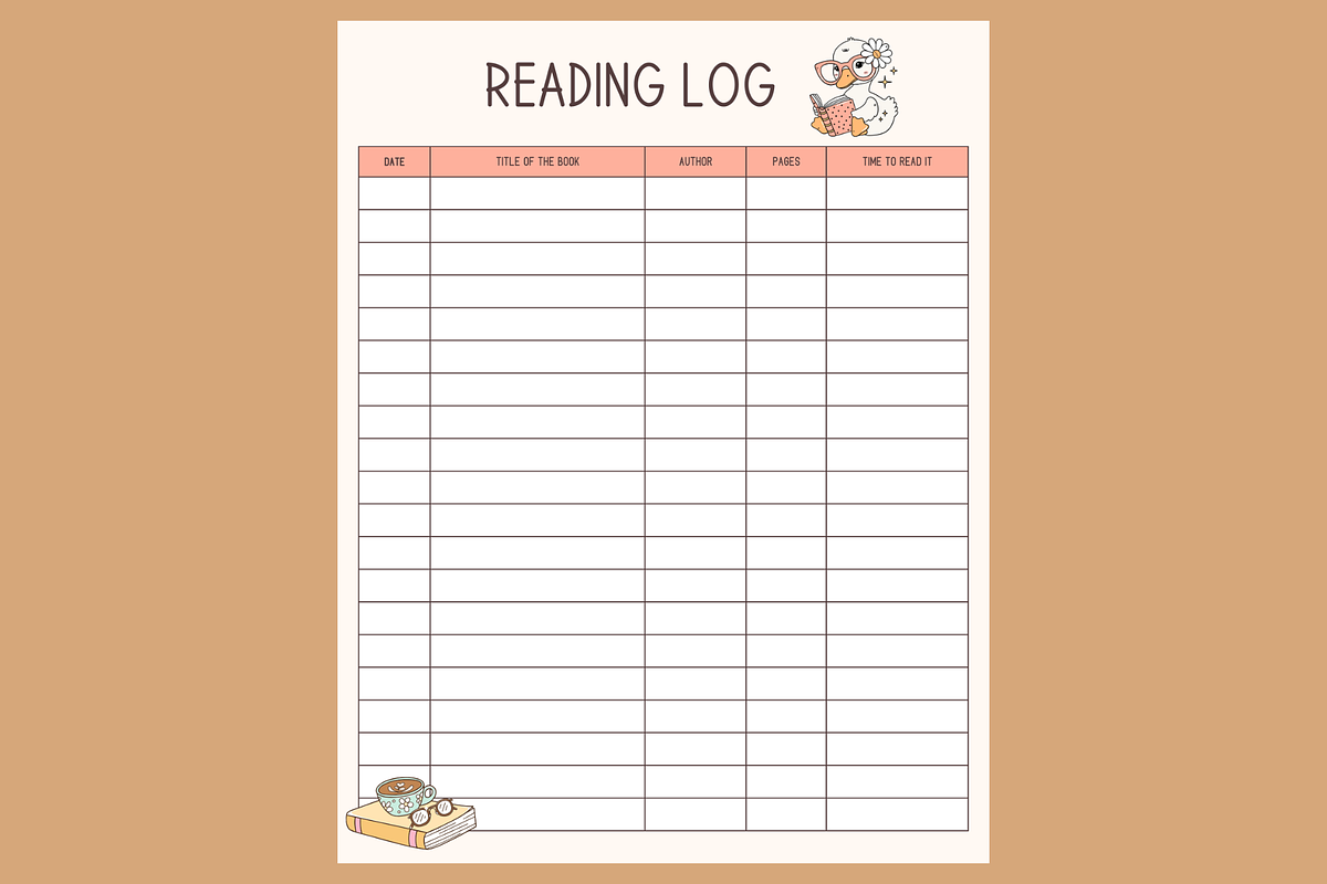 Reading Journal PDF Tablet Friendly, a Stationery Template by MIRoots Design Studio (Photo 2 of 8)