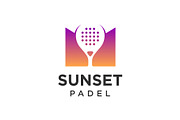 Letter M Sunset Padel Logo, a Branding & Logo Template by Buqancreative (Thumbnail 1 of 2)