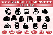 Backpack & Bag Silhouette, an Object Illustration by Smix Ryo (Thumbnail 1 of 3)