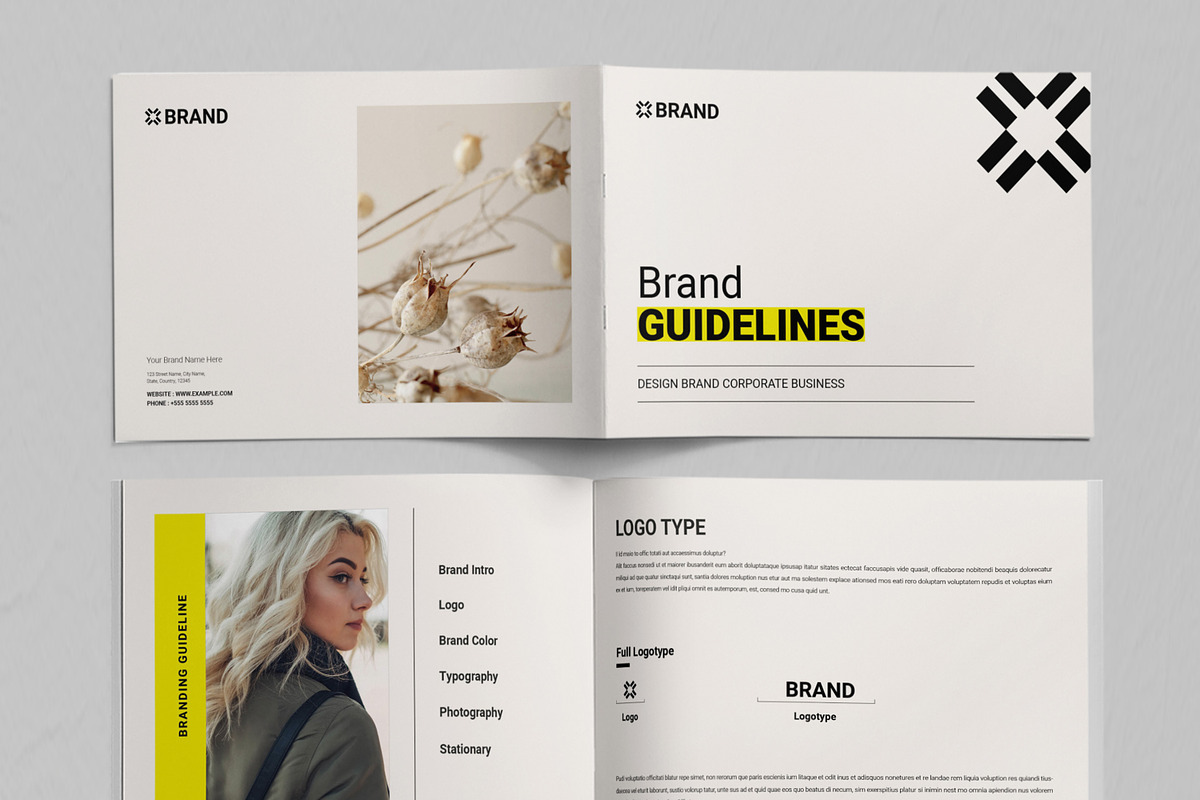 Brand Guideline Template, a Brochure Template by ContestDesign (Photo 2 of 5)