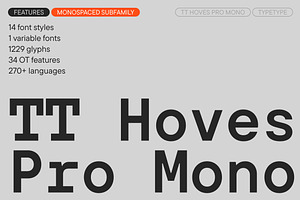 TT Hoves Pro Mono, a Sans Serif Font by TypeType