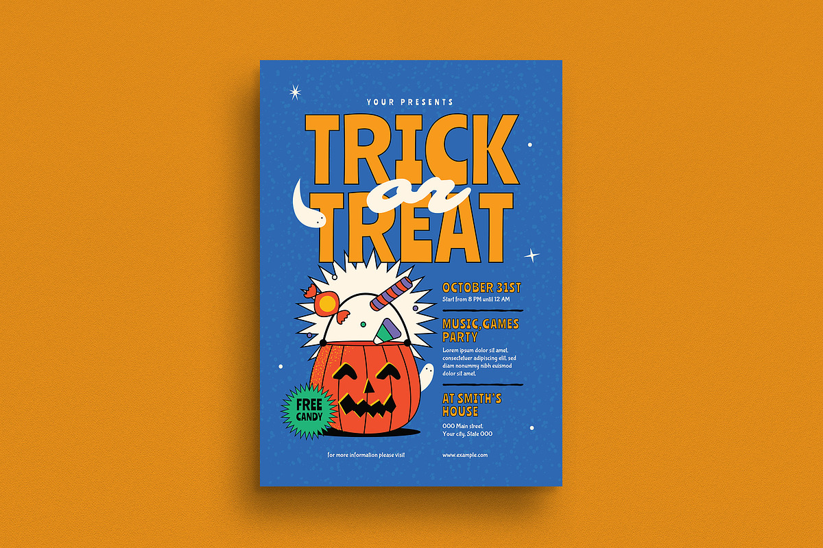 Trick or Treat Event Flyer, a Flyer Template by Guuver (Photo 2 of 4)