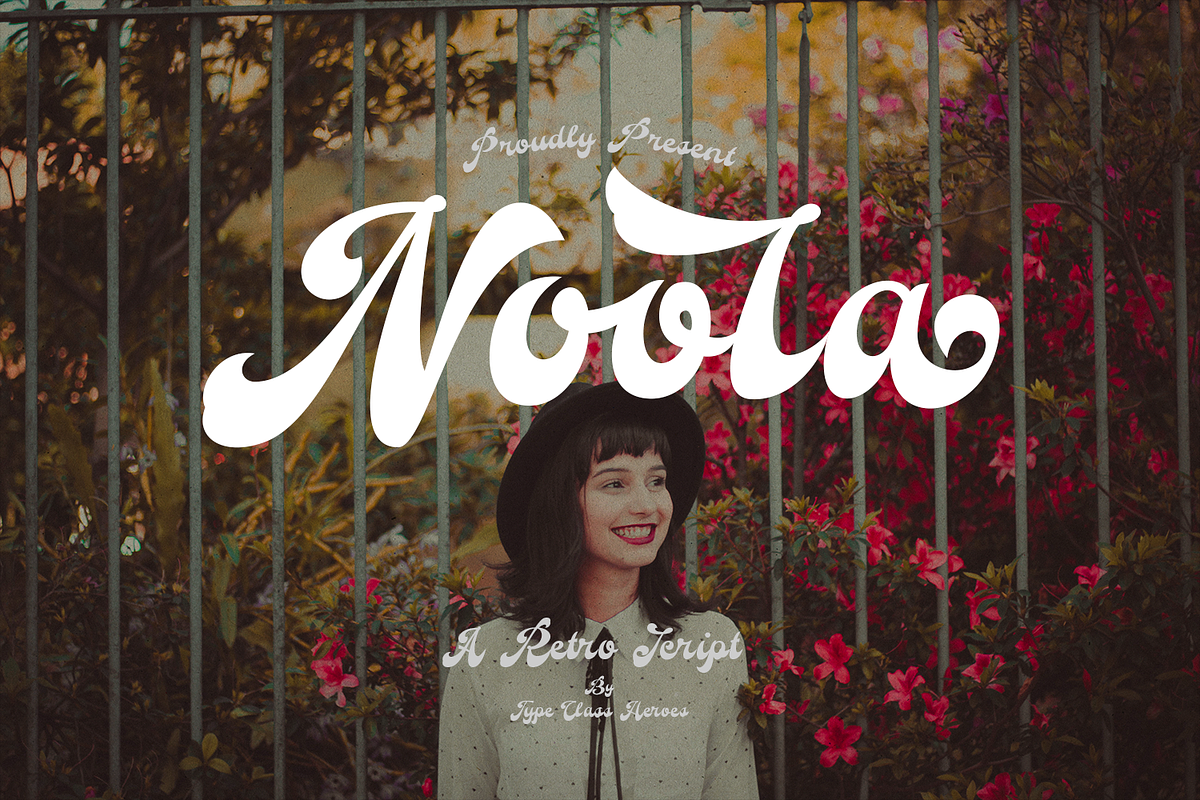 Noola Retro Font, a Script Font by TypeClassHeroes (Photo 1 of 15)