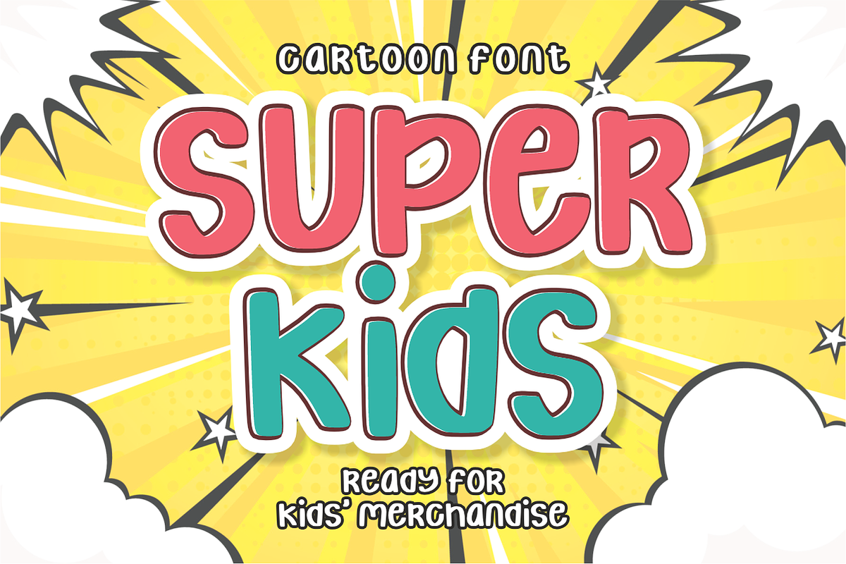 Comic Crayons - Comic Display Font, a Handwritten Font by KiddoGlyphs Studio (Photo 3 of 3)