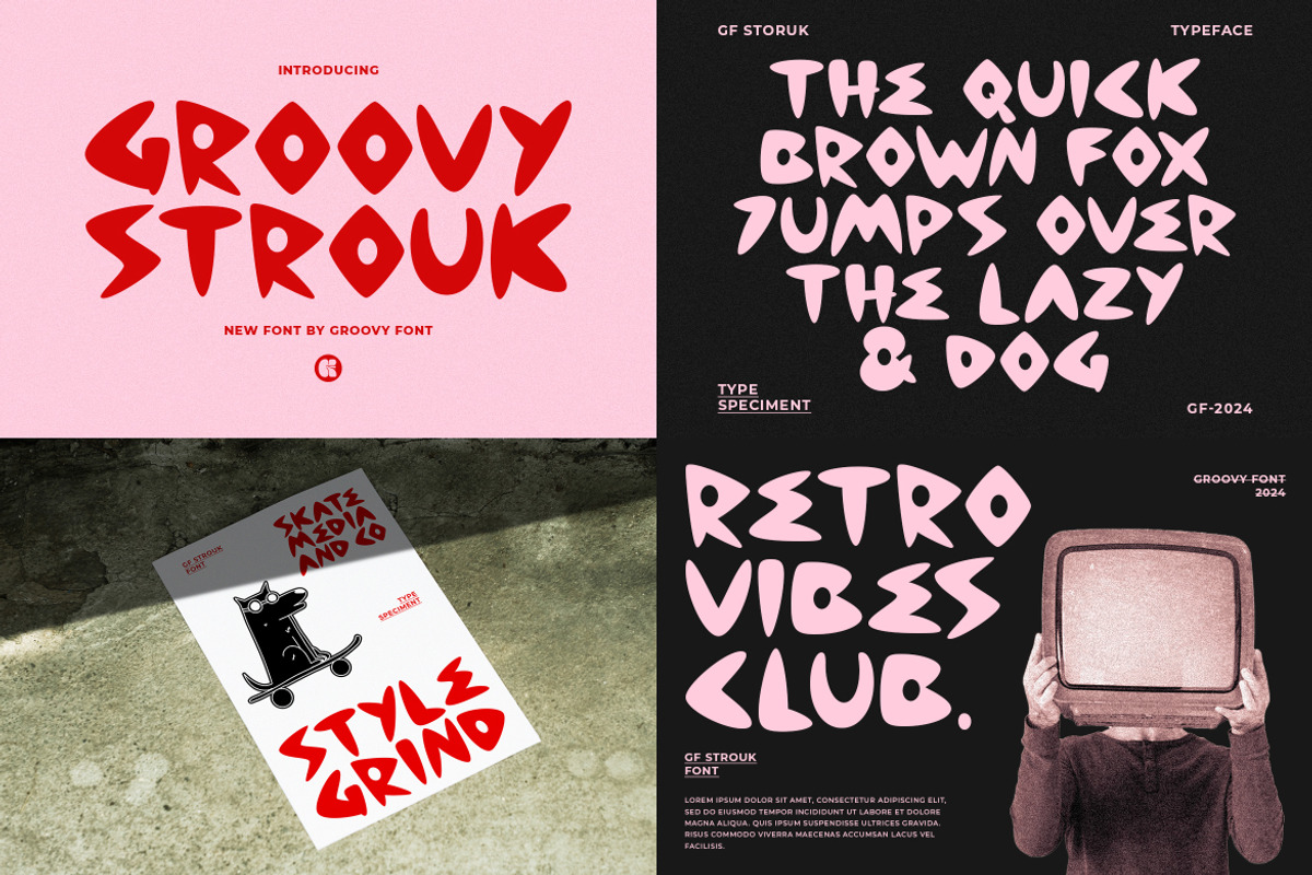 SALE! GROOVY RETRO - Font Bundle, a Sans Serif Font by GroovyFontCo (Photo 10 of 16)