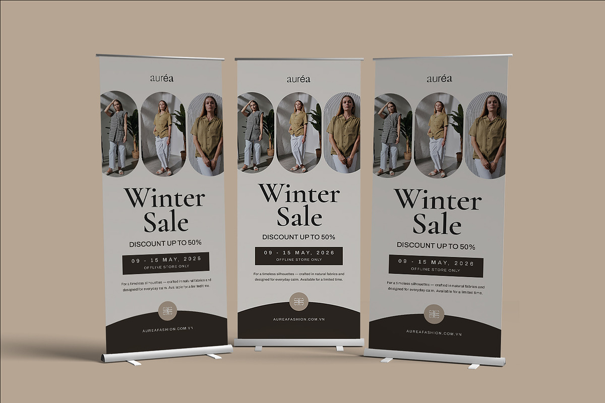 Aurea - Roll Up Banner, a Print Template by Fannan Studio (Photo 3 of 3)