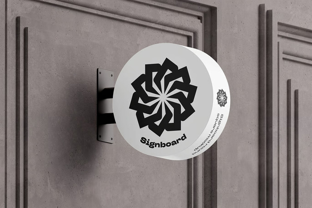 Signboard Round Mock-up, an Advertising Mockup by zippypixelstudio (Photo 12 of 14)