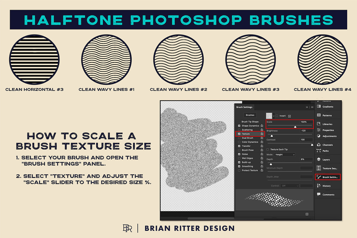 Halftone Photoshop Brushes, a Brush Add-On by Brian Ritter Design (Photo 9 of 9)