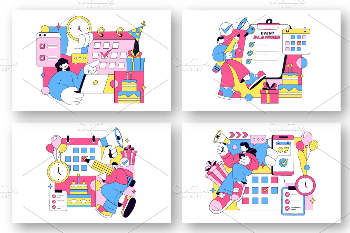 10 Event Planner Illustration, a Work Illustration by denayunebgt (Photo 3 of 4)