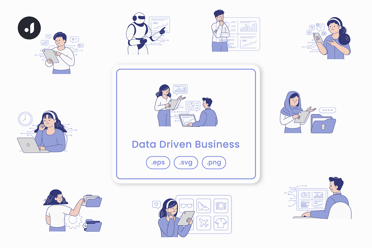 Data Driven Business Illustration, an Object Graphic by Jump Studio (Photo 1 of 12)