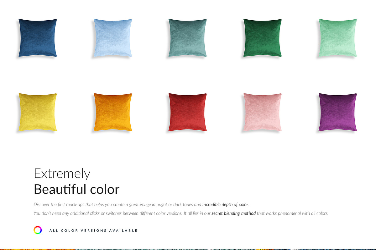 Velvet Pillow 12 Mockups Generator, a Household Mockup by Mocca Mockups Store (Photo 4 of 5)