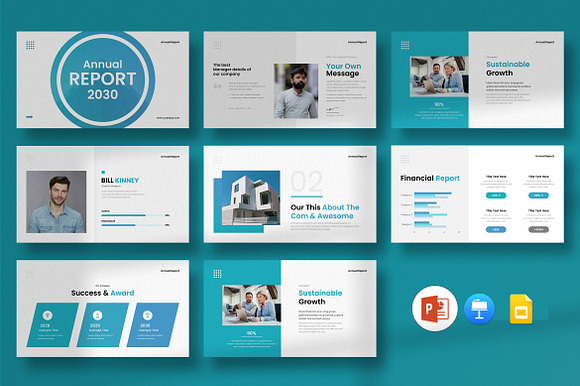Annual Report Presentation Template preview 8