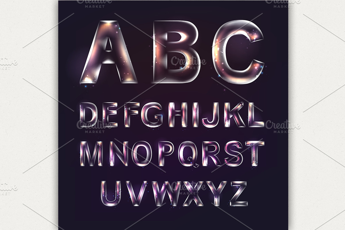 Font alphabet.