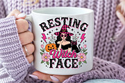 Pink Coquette Witch Halloween PNG, a Seasonal Illustration by DreamCafeArt (Thumbnail 7 of 7)