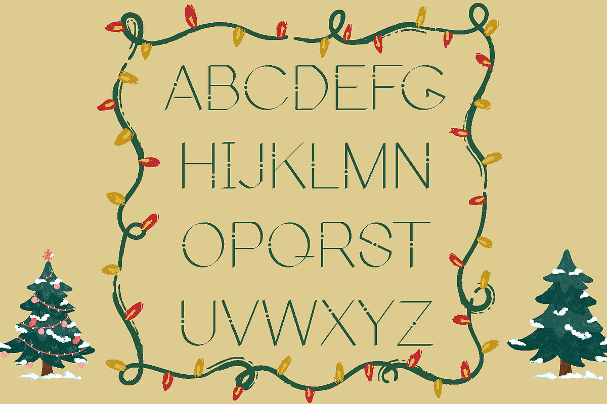 Christmas Snowflake Sans Serif Font, a Sans Serif Font by Yiru Chen Studio (Photo 3 of 15)