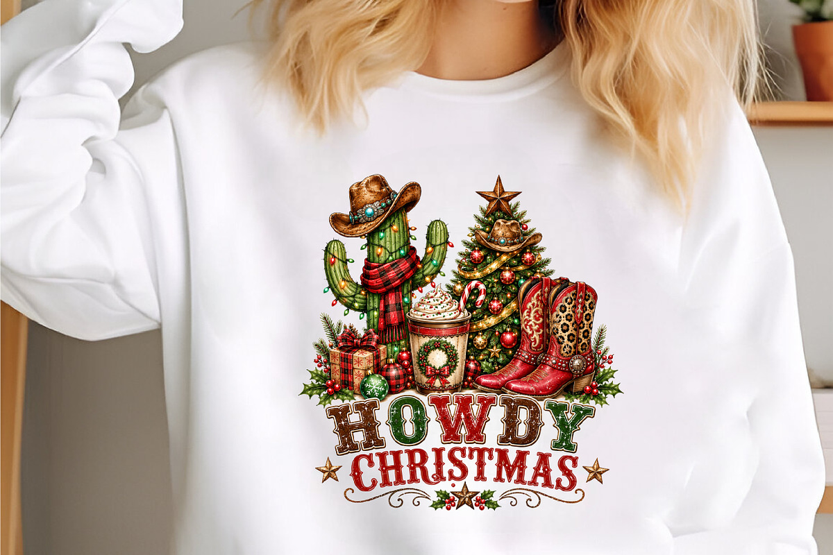 Western Howdy Christmas PNG, a Seasonal Illustration by designcity5 (Photo 2 of 4)