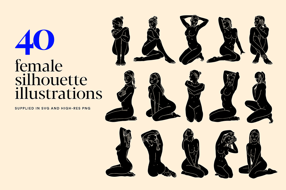 Female Bodies - Silhouette Art Set, a Decorative Illustration by Rough Edges Supply Co. (Photo 2 of 9)