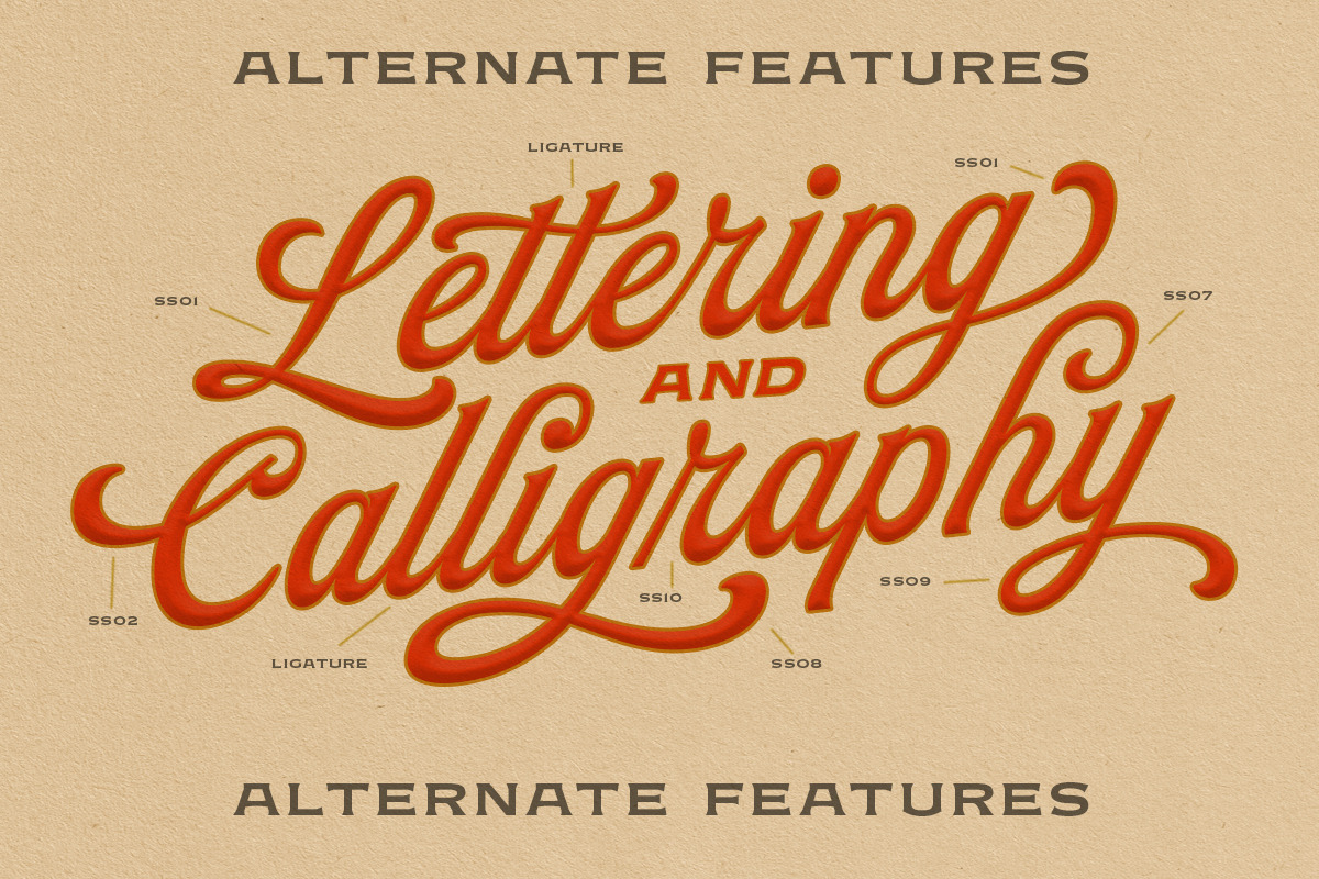 Elite Citadel Vintage Script, a Script Font by Letterhend Studio